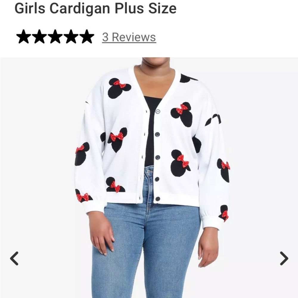 Hot Topic Minnie Mouse Cardigan